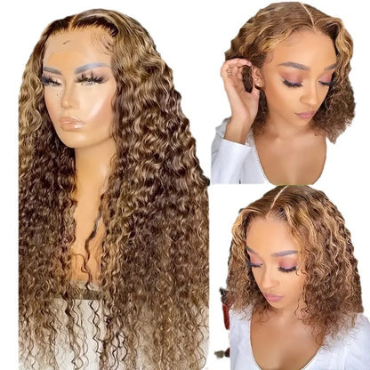 Women's Long Curly Hair Wig With Side Fringe In Steel Color, Made Of High Temperature Wire