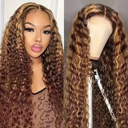 Women's Long Curly Hair Wig With Side Fringe In Steel Color, Made Of High Temperature Wire