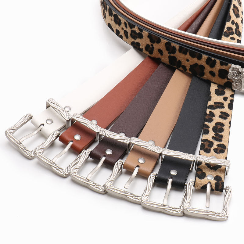 Mermaid Pattern Pu Leather Belt In White Featuring Elegant Design