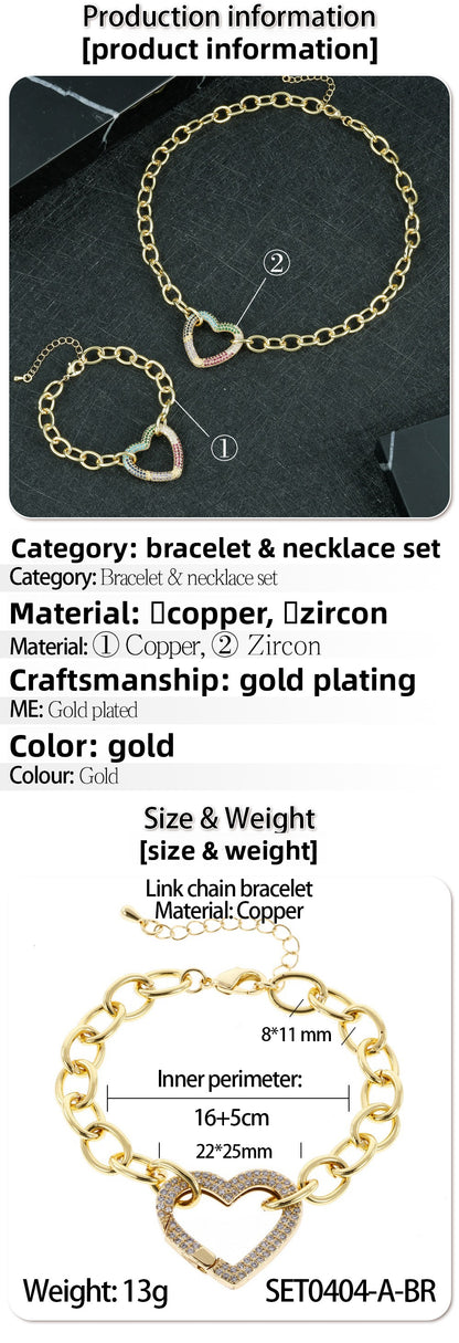 Heart Shape Necklace For Women Featuring Elegant Copper Material