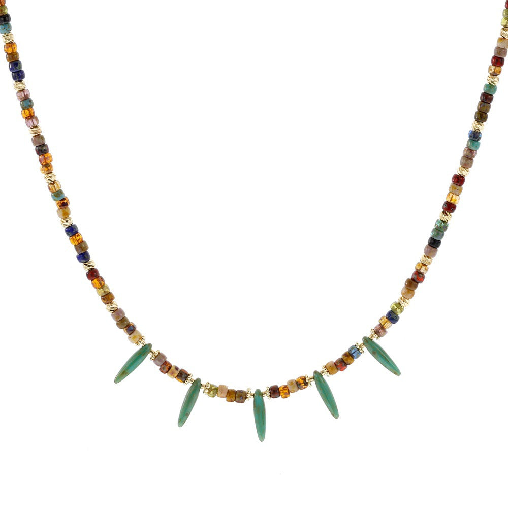 Geometric Round Necklace For Women, Crafted In Copper, 1 Set