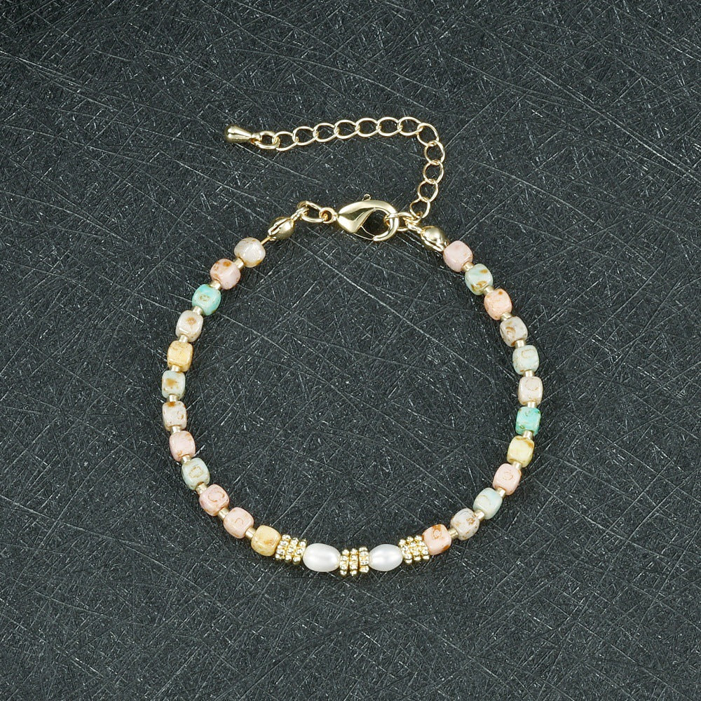 Geometric Round Necklace For Women, Crafted In Copper, 1 Set