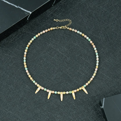 Geometric Round Necklace For Women, Crafted In Copper, 1 Set