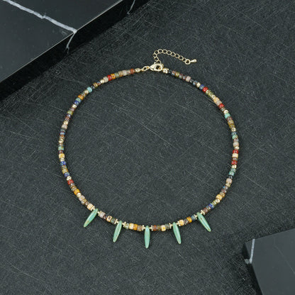 Geometric Round Necklace For Women, Crafted In Copper, 1 Set