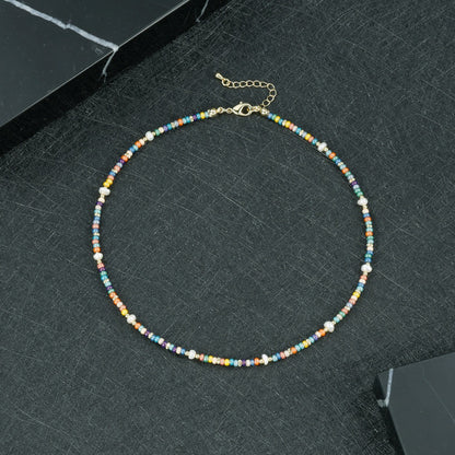 Geometric Round Necklace For Women, Crafted In Copper, 1 Set