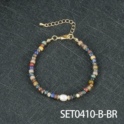 Geometric Round Necklace For Women, Crafted In Copper, 1 Set