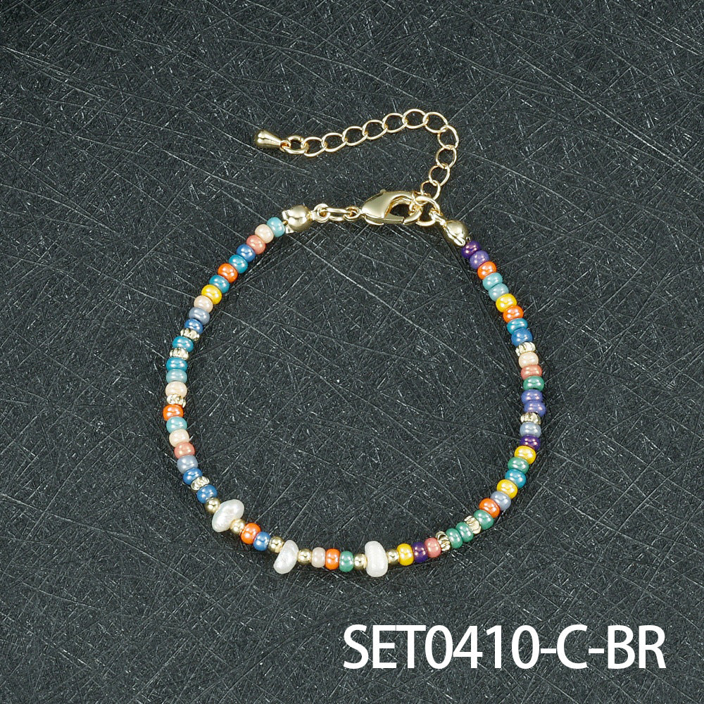 Geometric Round Necklace For Women, Crafted In Copper, 1 Set