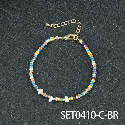 Geometric Round Necklace For Women, Crafted In Copper, 1 Set