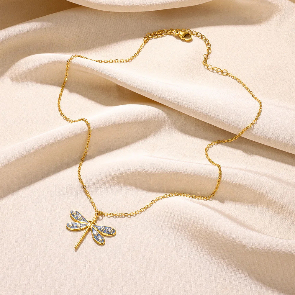 Flower Necklace For Women Featuring PVD Coated 18K Real Gold Plated 304 Stainless Steel