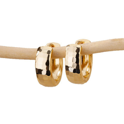 Simple Style U Shape Earrings For Women Featuring 18K Real Gold Plated Copper Material In Golden