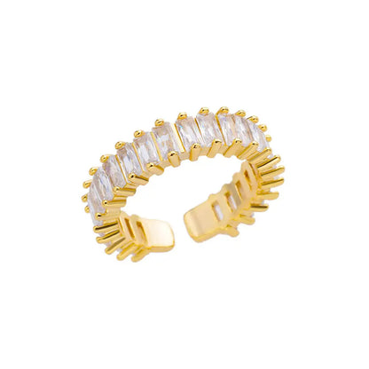 Vintage Style Women’s Ring Featuring Lines Pattern With 18K Real Gold Plated Finish In Golden