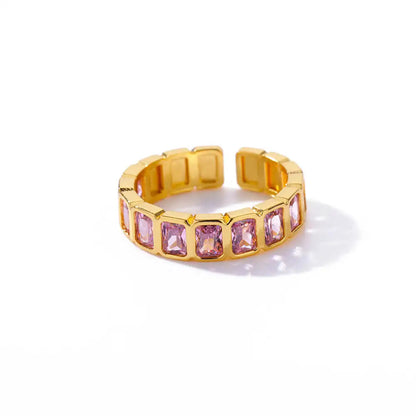 Vintage Style Women’s Ring Featuring Lines Pattern With 18K Real Gold Plated Finish In Golden