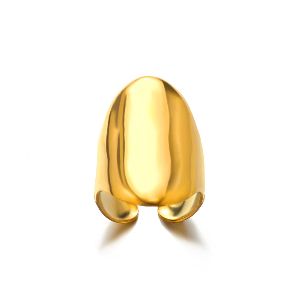 Vintage Style Women’s Ring Featuring Lines Pattern With 18K Real Gold Plated Finish In Golden