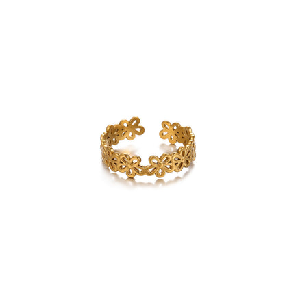 Butterfly Open Ring For Women In Copper With Zircon Inlay, Available In Golden