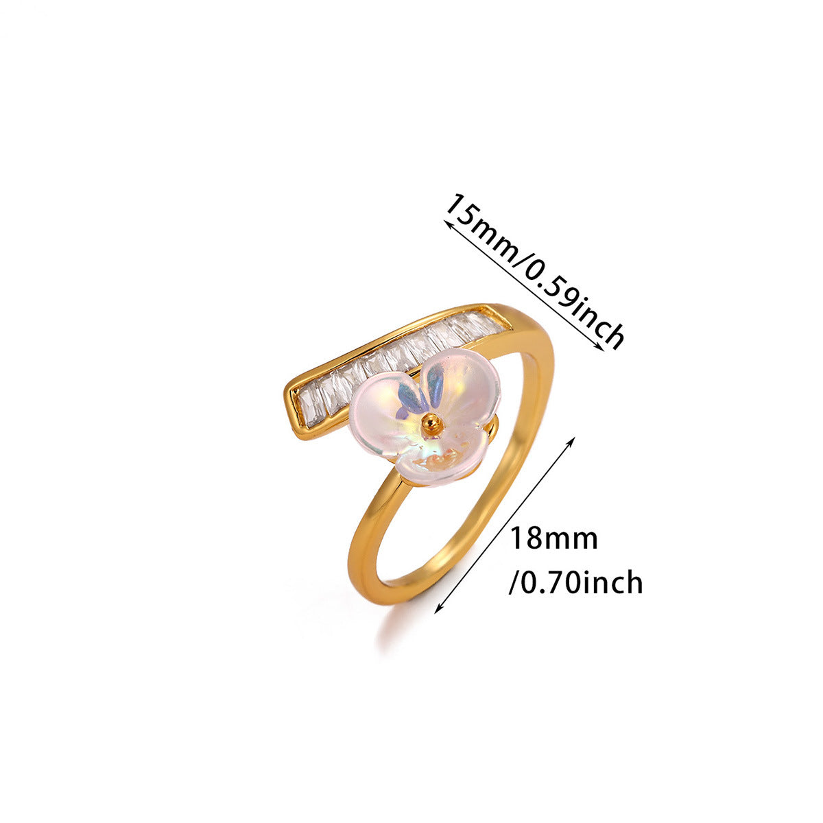 Retro Rose Pattern Ring For Women Featuring Zircon Inlay And Crafted From Copper