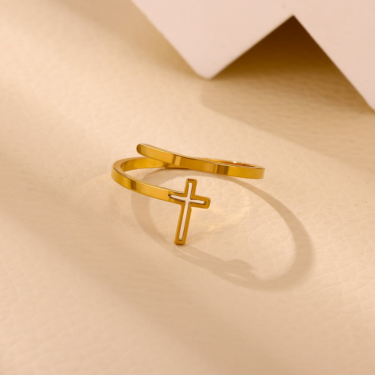 Heart Shape Ring For Women In 18K Real Gold Plated Copper With Zircon Inlay, Golden