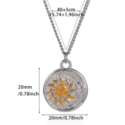 Heart Shape Necklace For Women In 304 Stainless Steel With Multicolor Design