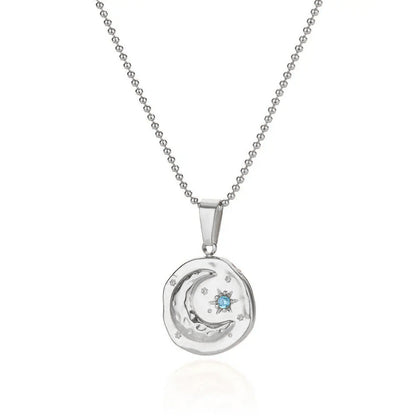 Heart Shape Necklace For Women In 304 Stainless Steel With Multicolor Design