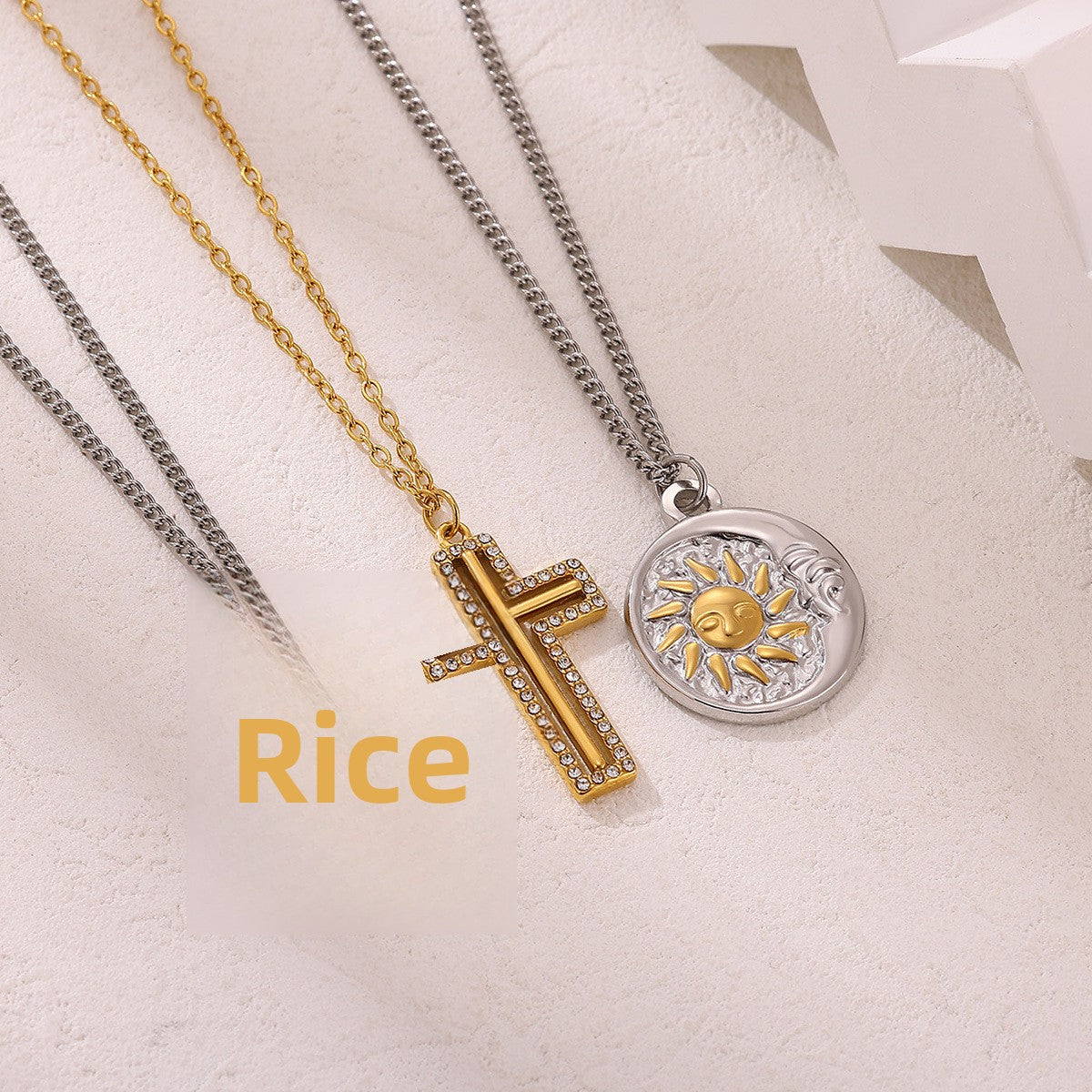Heart Shape Necklace For Women In 304 Stainless Steel With Multicolor Design