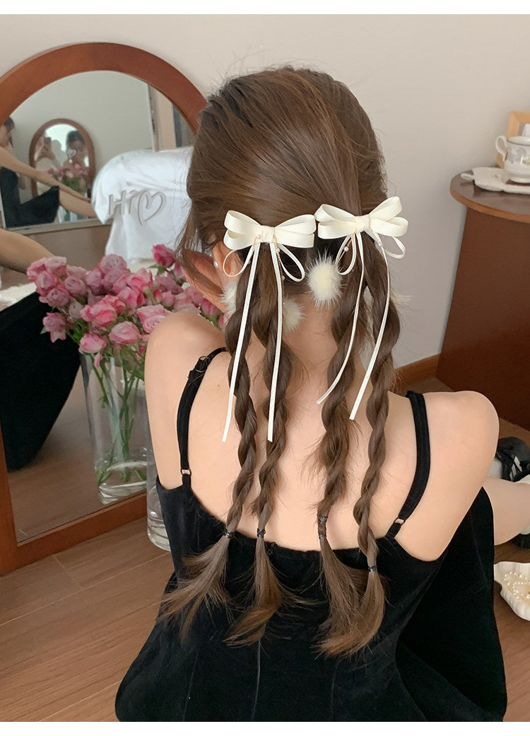 Sweet Style Hair Clip With Red Tassel Pattern, Perfect For New Year Hair Accessories