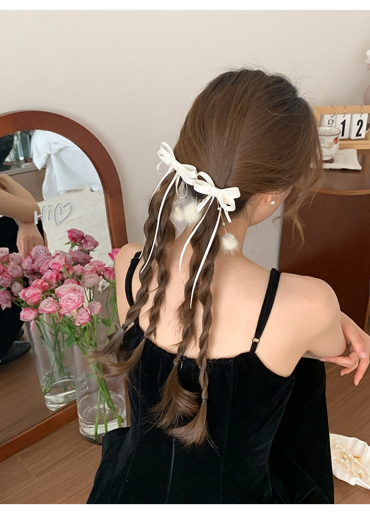 Sweet Style Hair Clip With Red Tassel Pattern, Perfect For New Year Hair Accessories