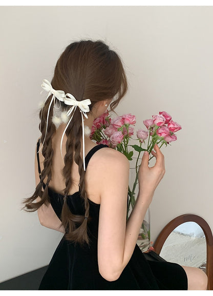 Sweet Style Hair Clip With Red Tassel Pattern, Perfect For New Year Hair Accessories