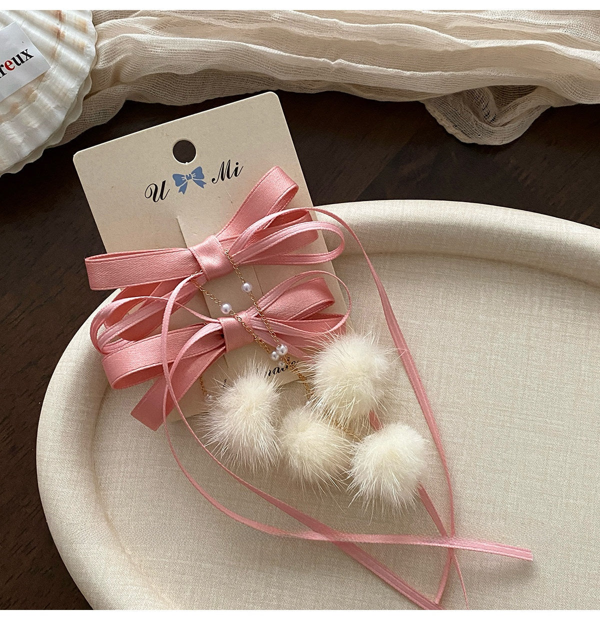 Sweet Style Hair Clip With Red Tassel Pattern, Perfect For New Year Hair Accessories