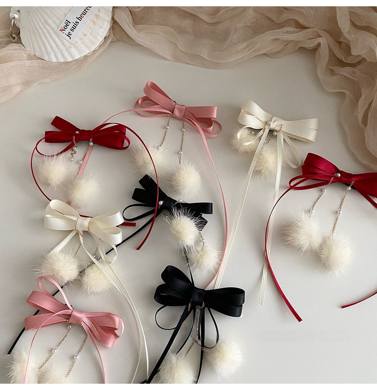 Sweet Style Hair Clip With Red Tassel Pattern, Perfect For New Year Hair Accessories