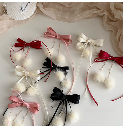 Sweet Style Hair Clip With Red Tassel Pattern, Perfect For New Year Hair Accessories