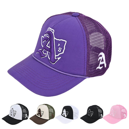 Embroidery Baseball Cap With Curved Brim In Natural Pink, Cotton Material For Spring & Summer Adults