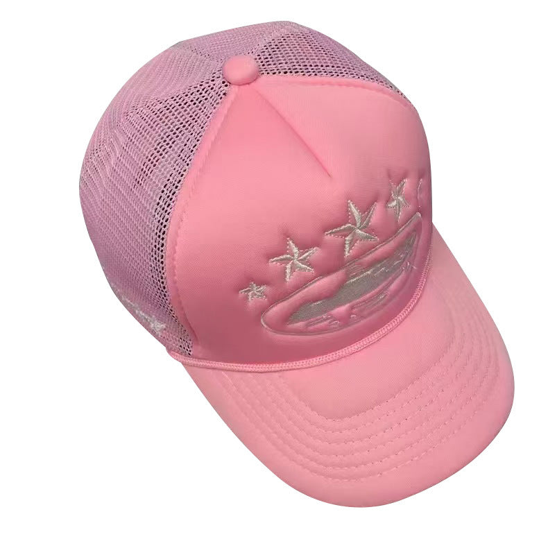 Embroidery Baseball Cap With Curved Brim In Army Green, Cotton Material For Spring & Summer Adults