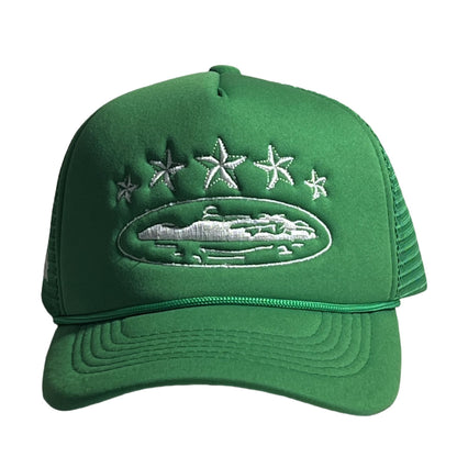 Embroidery Baseball Cap With Curved Brim In Army Green, Cotton Material For Spring & Summer Adults