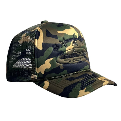 Embroidery Baseball Cap With Curved Brim In Army Green, Cotton Material For Spring & Summer Adults