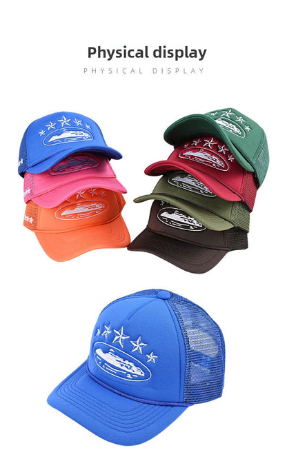 Embroidery Baseball Cap With Curved Brim In Army Green, Cotton Material For Spring & Summer Adults
