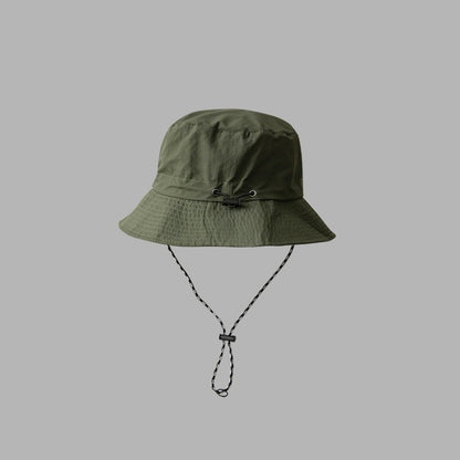 Ruffled Brim Bucket Hat For Adults In Army Green, Made Of Polyester, Perfect For Spring & Summer