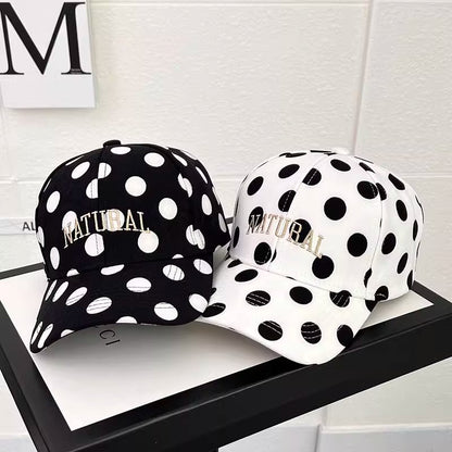 Baseball Cap With Letter Pattern In White, Made Of Cotton, Stylish Hat Accessory