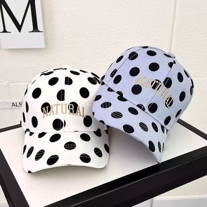 Baseball Cap With Letter Pattern In White, Made Of Cotton, Stylish Hat Accessory