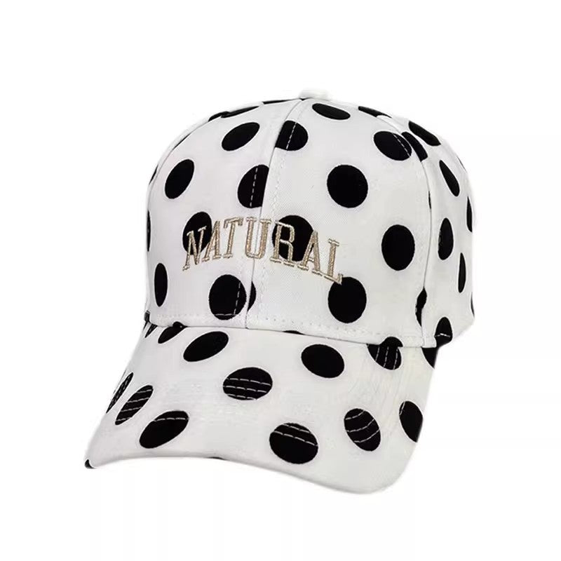 Baseball Cap With Letter Pattern In White, Made Of Cotton, Stylish Hat Accessory
