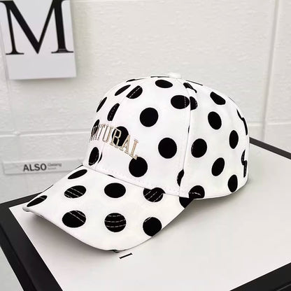 Baseball Cap With Letter Pattern In White, Made Of Cotton, Stylish Hat Accessory