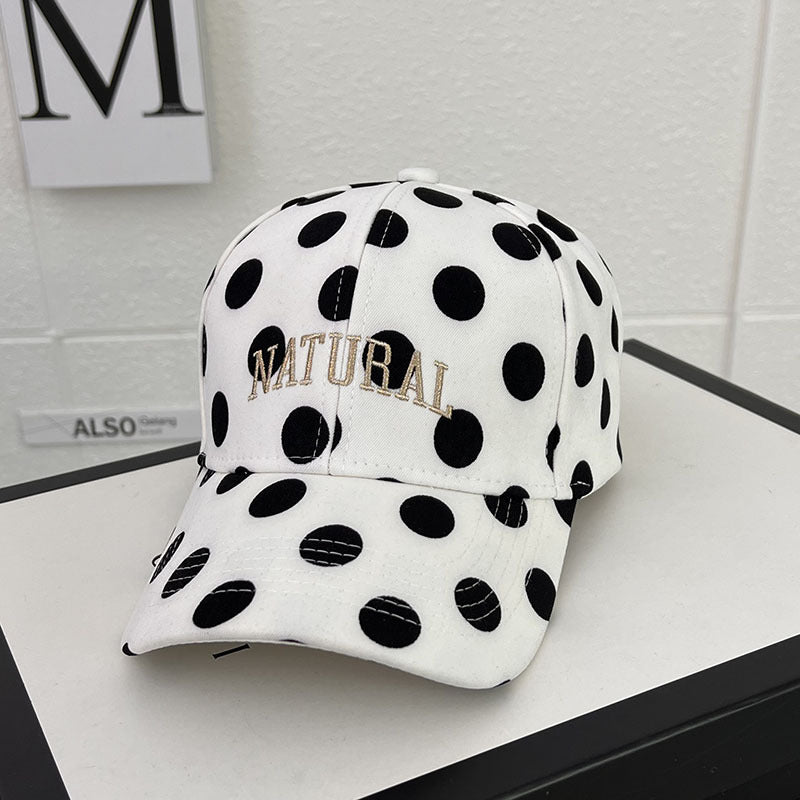 Baseball Cap With Letter Pattern In White, Made Of Cotton, Stylish Hat Accessory