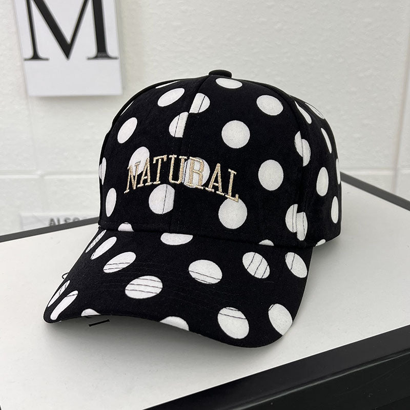 Baseball Cap With Letter Pattern In White, Made Of Cotton, Stylish Hat Accessory