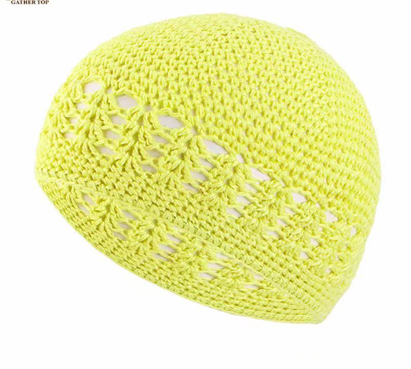 Adults' Wool Cap With Grain Pattern In Coffer Color, Made From Wool Yarn, Suitable As Ethnic Or Religious Headscarf