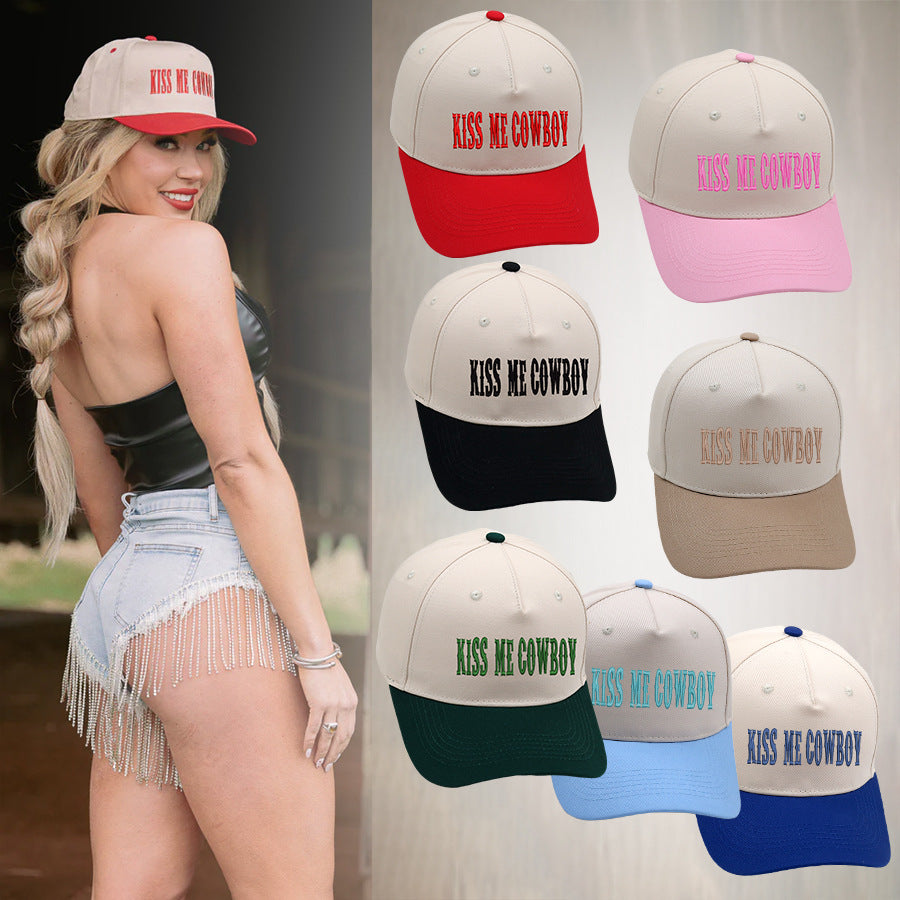 Retro Baseball Cap With Curved Brim For Adults, Cotton Material Featuring Embroidery, Ideal For Spring & Summer