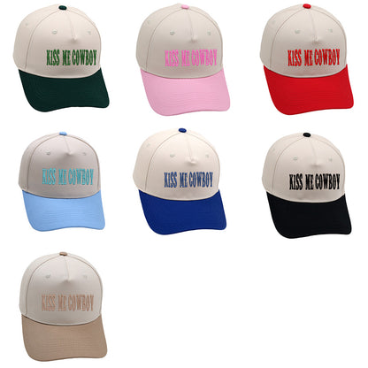 Retro Baseball Cap With Curved Brim For Adults, Cotton Material Featuring Embroidery, Ideal For Spring & Summer