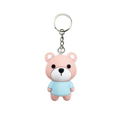 [Light Brown Blue Shirt Bear] 3D Stereoscopic