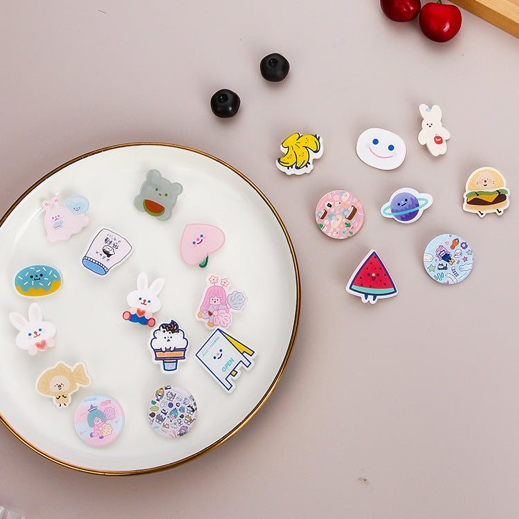 Cartoon Pin Brooches Made Of Acrylic Featuring Playful Designs For Stylish Accessories