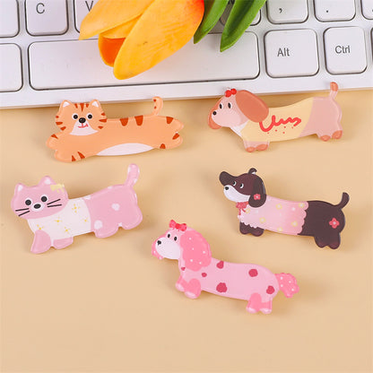 Animal Pattern Acrylic Dog Pin Brooch, Stylish And Durable Jewelry Accessory