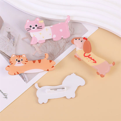Animal Pattern Acrylic Dog Pin Brooch, Stylish And Durable Jewelry Accessory