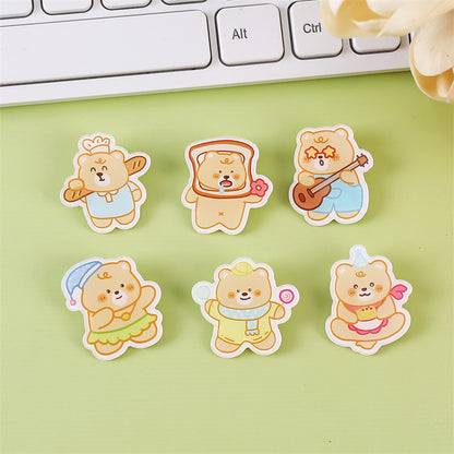 Animal Bear Cartoon Pin Brooches Made Of Acrylic Featuring Cute Design