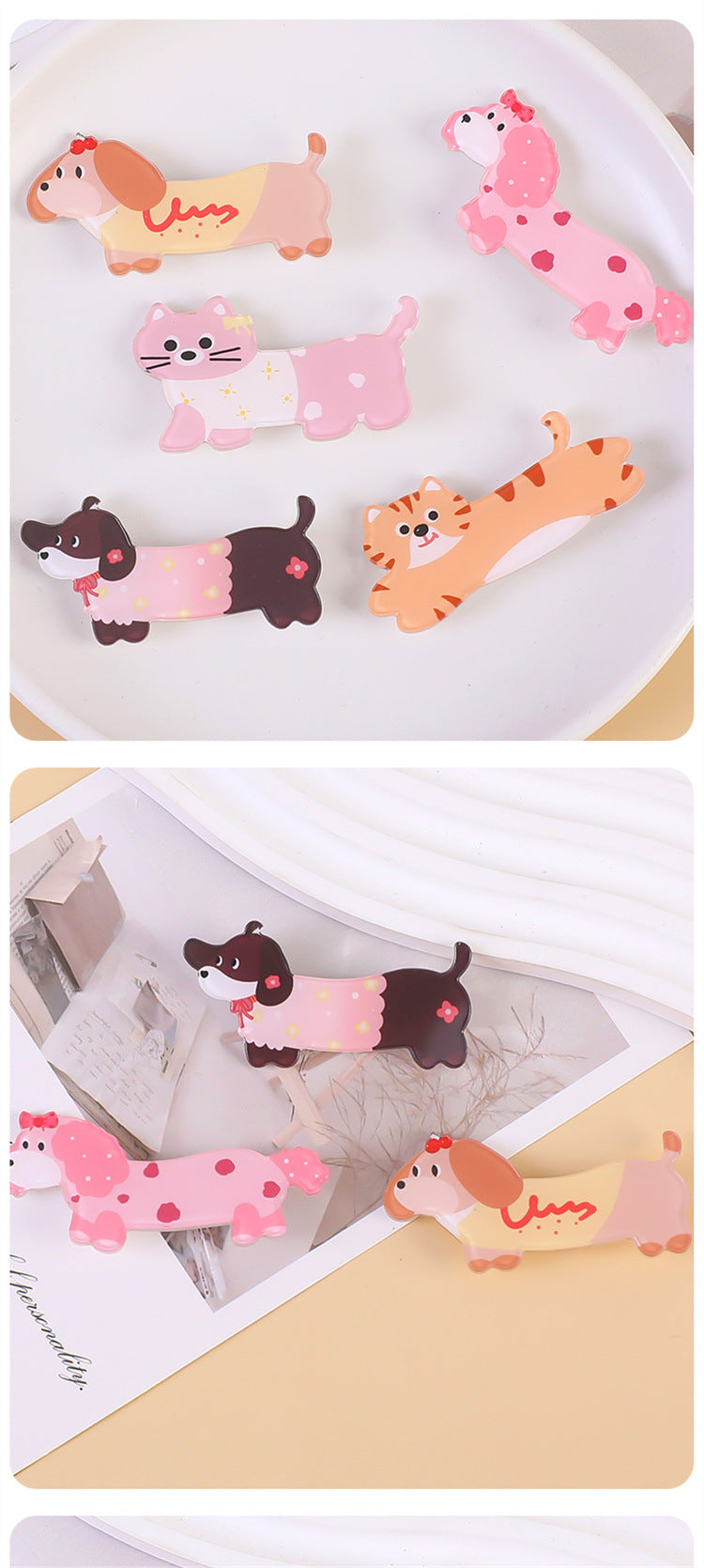 Animal Pattern Acrylic Dog Pin Brooch, Stylish And Durable Jewelry Accessory